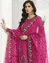 Pink Faux Georgette Pant Pakistani Suit Closure View
