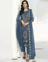 Blue Faux Georgette Pant Pakistani Suit