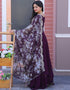 Wine Faux Blooming N/A Gown Back View