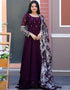 Wine Faux Blooming N/A Gown