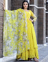 Yellow Faux Blooming N/A Gown