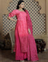 Pink Maslin Croche Palazzo Straight Back View