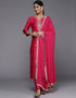 Pink Viscose Pant Straight Closure View