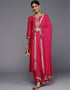 Pink Viscose Pant Straight
