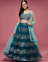 Teal Silk Lehenga Choli