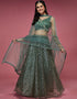 Lime Green Silk Lehenga Choli