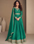 Rama Green Chinon Silk N/A Anarkali
