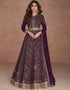 Wine Real Georgette N/A Anarkali
