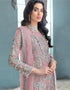Pink Organza Silk Pant Straight Closure View