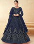 Navy Blue Net Pant Anarkali