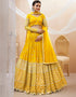 Yellow Georgette Lehenga Choli