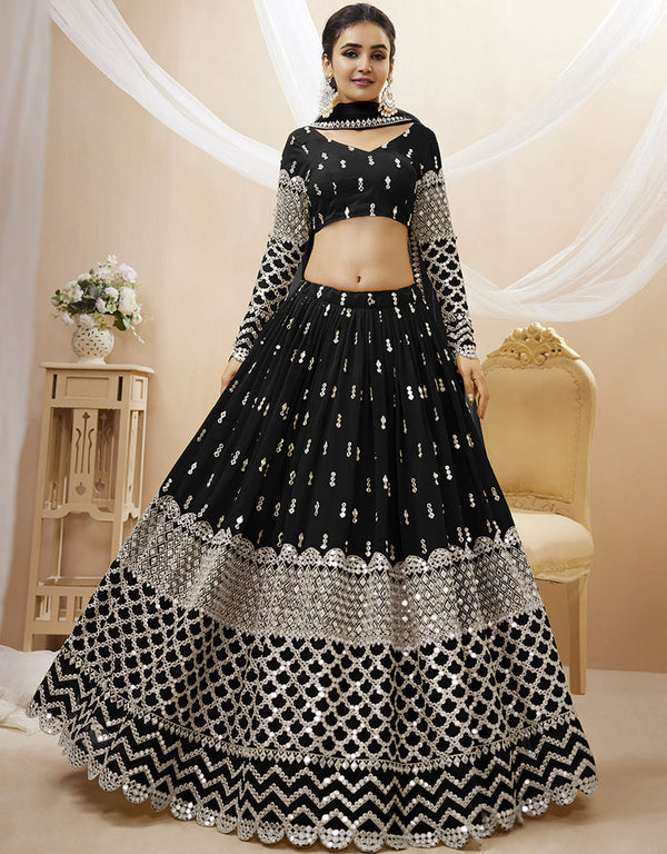 Black Georgette Lehenga Choli
