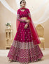 Hot Pink Georgette Lehenga Choli Closure View