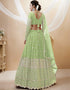 Pista Georgette Lehenga Choli Back View