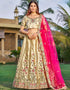 Cream Satin Lehenga Choli