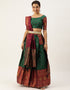 Green Lichi Silk Lehenga Choli Closure View