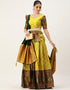 Yellow Lichi Silk Lehenga Choli