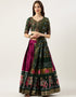 Green Tafeta Silk Lehenga Choli