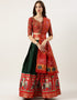 Green Tafeta Silk Lehenga Choli