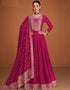 Pink Premium Silk Pant Anarkali