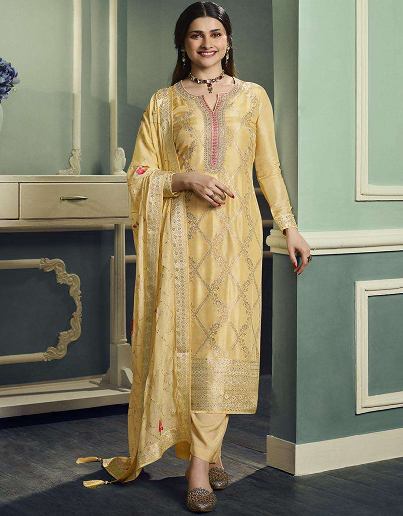 farshi - wide legged pants in modal - canary yellow main image 1
