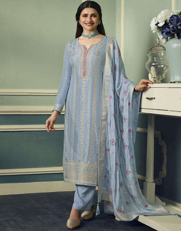 Grey Viscose Jacquard Pant Straight