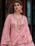 Pink Viscose Silk Pant Straight Closure View