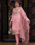 Pink Viscose Silk Pant Straight