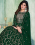 Green Faux Georgette Pant Anarkali Salwar Kameez