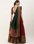 Maroon Tafeta Silk Lehenga Choli Salwar Kameez
