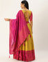 Yellow Tafeta Silk Lehenga Choli Salwar Kameez