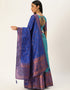 Rama Blue Tafeta Silk Lehenga Choli Salwar Kameez