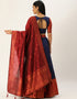 Navy Blue Tafeta Silk Lehenga Choli Salwar Kameez