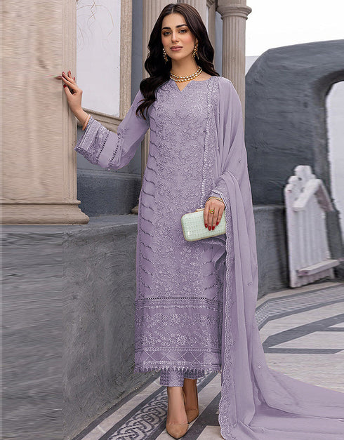 Violet Faux Georgette Pant Straight