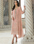 Peach Pink Faux Georgette Pant Pakistani Suit