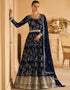 Blue Faux Georgette Pant Anarkali