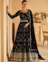 Black Faux Georgette Pant Anarkali