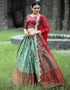 Maroon Dola Silk Lehenga Choli Closure View