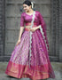 Purple Dola Silk Lehenga Choli Closure View