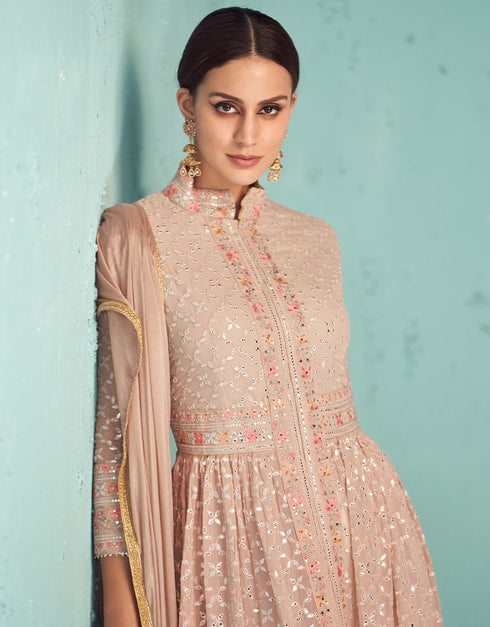 Chiku Real Georgette Pant Suit Back View