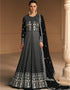 Black Faux Georgette Pant Anarkali