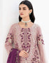 Light Pink Faux Georgette Pant Straight Closure View