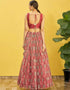 Maroon Slub Silk Lehenga Choli Back View