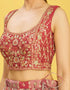 Maroon Slub Silk Lehenga Choli Salwar Kameez