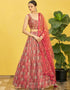 Maroon Slub Silk Lehenga Choli