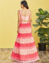 Light Pink Slub Silk Lehenga Choli Back View