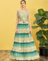 Pista Slub Silk Lehenga Choli Closure View