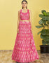 Pink Slub Silk Lehenga Choli Closure View