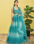 Blue Slub Silk Lehenga Choli