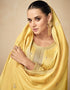 Yellow Premium Silk Palazzo Straight Salwar Kameez
